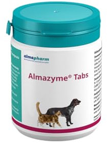 almapharm Almazyme | 125 Tabs | Ergänzungsfuttermittel für Hunde und Katzen | Bei unzureichender Verdauung | Bei exokriner Pankreasinsuffizienz…
