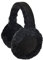 Sheepskin Ear Muffs Luxurious Soft with Secure Wide Head Band (Black)