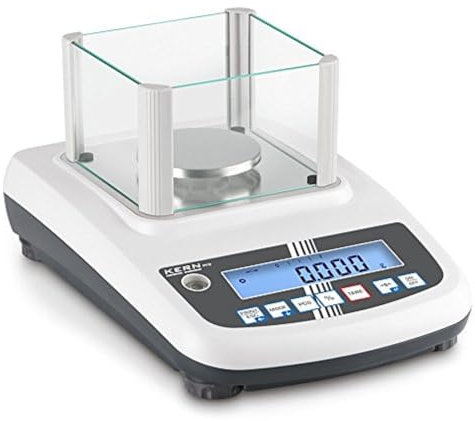 KERN Serie PFB Kunststoff Präzisionswaage mit Komfortabler Bedienphilosophie, 120g Wägebereich, 0,001g Ablesbarkeit, 210mm x 315mm x 90mm