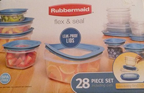 Rubbermaid Flex and Seal 28 Pieces with Leak Proof Lids Food Storage Containers by Rubbermaid