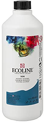 Ecoline Flüssige Aquarellfarbe Flasche 490 ml Preussischblau 508 (11725080)