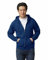 GILDAN Men's Fleece Zip Hooded Sweatshirt, Style G18600, Navy, S