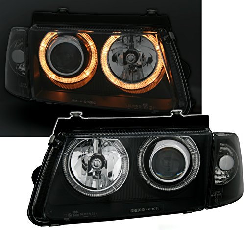 AD Tuning 960561 Angel Eyes Scheinwerfer Set (4-teilig), Schwarz, inkl. Blinker
