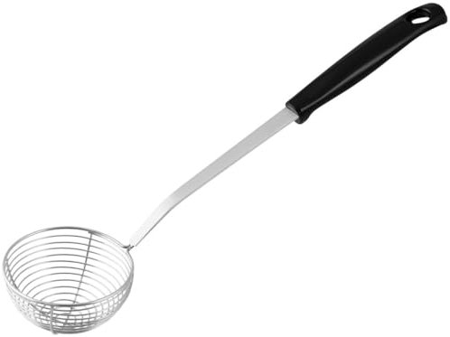 Fackelmann 48488 Epuisette pour Fondue Chinoise, épuisette à Fondue, Panier pour Fondue Chinoise, Panier à Fondue, Plastique, Acier Inoxydable, Noir, 29 x 6,5 cm