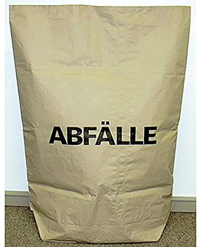 Lot de 25 sacs poubelle 120 l en papier marron soude 75 x 95 cm