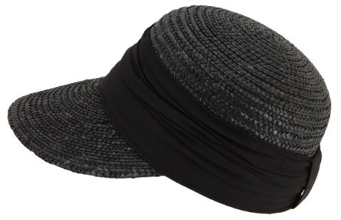 Seeberger Damenstrohcap Chapeau de Soleil, Noir (Schwarz 10), Medium (Taille Fabricant: Orig) Femme