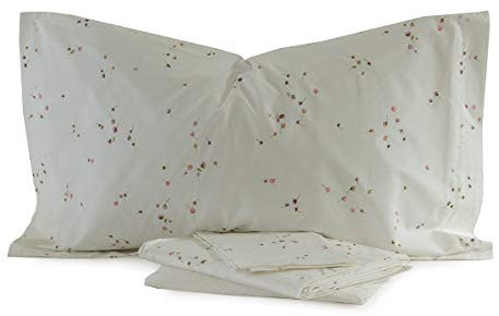 Zucchi Bettwäsche Doppelbett Perkal aus reiner Baumwolle Artikel Ginny Farbe Elfenbein 8 Maße 240 x 280