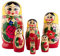Heka Naturals Semyonov Poupées Gigognes | Set de 6 (13cm) Poupées Matriochka en Bois Naturel - Babouchka Décoration Intérieure, Jouets à Empiler en Bois Faits à la Main, Trieuse de Formes