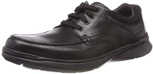 Clarks Cotrell Edge, Oxford Hombre, Negro Blk Smooth Lea, 42 EU