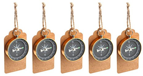 TOYMYTOY 5 Stück Kompass Anhänger Dekorationen Portable Geburtstag Hochzeit Party Favors