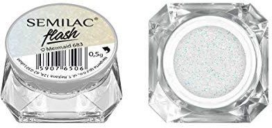 Semilac Flash Mermaid Nagelkunst Glitzerstaub Maniküre Pulver für Nagellack Design mit Shining Effekt
