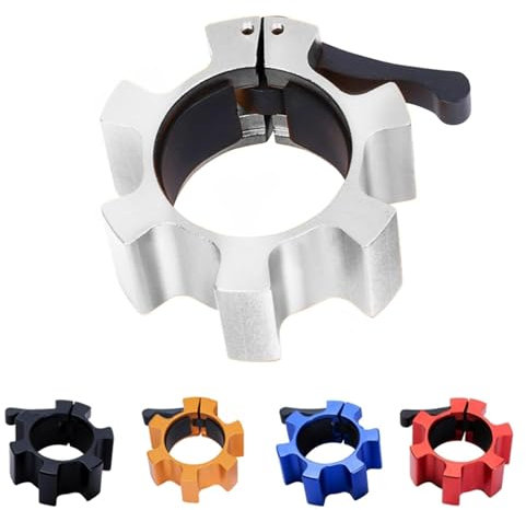 GORILLA SPORTS® Hantelverschlüsse - 1 Paar, für 50mm Olympic Bar, Farbwahl - Hantelstangen Verschluss, Barbell Halsbänder, Schnellverschluss, Hantelklemmen, Langhantel Klemmen, Barbell Collar
