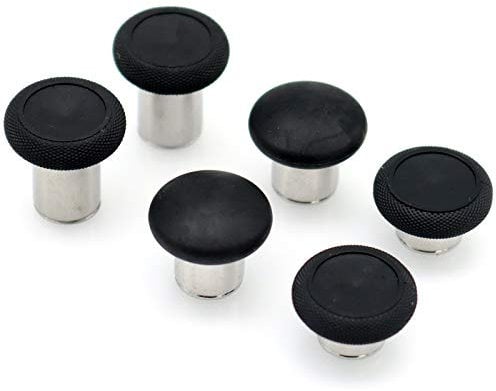 Deal4GO 6 Stück Swap Magnetic Thumbstick Set für Xbox One Elite Controller Analog Sticks Schwarz