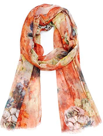 Van Der Rich ® - Seidenschal für alle Jahreszeiten - Damen (Orange)