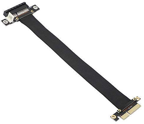 PCIE Cavo di Prolunga PCI-Express 3.0 4X Maschio a Femmina Riser Cable Extender Adapter Jumper per Scheda Grafica (23 cm, 180°)