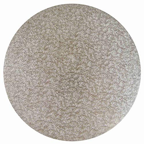 Jacobi Decor Cake Company dünne Tortenplatte rund 325 mm Ø | Cake Drum silber rund | auch für dicke und mehrstöckige Torten | hochwertige Alukaschierung | ca. 3mm dick