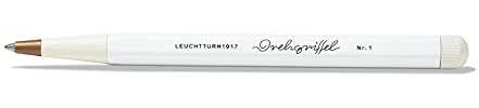 LEUCHTTURM1917 363957 Drehgriffel Nr. 1, Weiß - Gelstift mit schwarzer Tinte