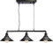 DC Voltage Retro Style Pewter, Black Steampunk Metal 3 Way Bar Over Table Water Pipe Style Ceiling Light Fitting Vintage Industrial Suspended Pendant Lamp for Living Room