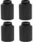 YINETTECH 4 x G1/4 Schwarze Wasserkühlungs-Verlängerungsadapter, 20 mm, Messing mit O-Ring, Gummi, verlängerte Platte für Computer-Wasserkühlungssysteme