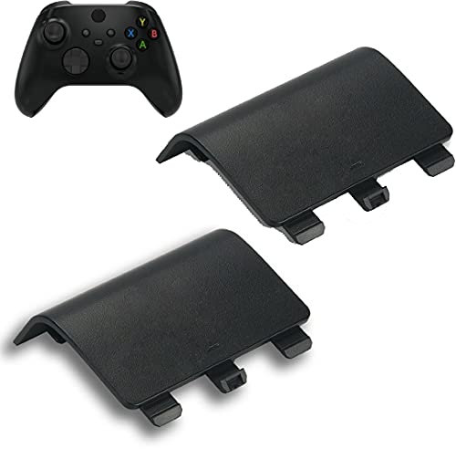 Devine Customz 2 Pack Black Battery Cover Compatible For Xbox Series X & S Controller Pack Back Shell Rear Shell Replacement
