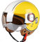 Sommer Vintage Motorrad Open Face Jethelme Scooter-Helm Vintage Roller Helm Damen Herren Retro Elektrischer Halbhelm mit Sonnenblende Jet-Helm für Cruiser Motobike ECE Approved 3,L