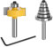 DingGreat 8MM Schaft Rabbet Router Bit mit 6 austauschbaren Lagern Set - 1/8, 1/4, 5/16, 3/8, 7/16, 1/2 Lager