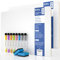 Nicpro 2 Stück Whiteboard Klein A3, Doppelseitiges Desktop Schreibtafel mit 8 Bunte Stifte, Schwamm, tragbares Mini Whiteboard für Kinder, Schüler, Klassenzimmer, Schulmaterial, Lernen (30 x 42 cm)