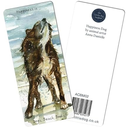 Little Dog Laughed Wet Lurcher Bookmark Gift Idea Perfect Book Lover Gifts ACBM02
