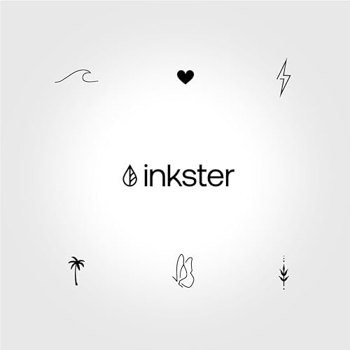 Inkster Tattoo - Kleines Tattoo-Bundle | 6 Temporäre Tattoos mit EU-Kosmetikzertifizierung - das Original | wasserfest + vegan | revolutionäres 2-Wochen-Tattoo | Klebetattoos + Fake Tattoos