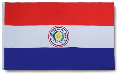 Sonia Originelli premium Fahne für jede Gelegenheit - hissfertig & wetterfest -Größe: ca. 90 x 150 cm, Farbe: Paraguay