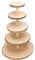 Ayfjovs 5 Tiered Rustic Cupcake Stand - Detachable Wood Slices Round Cake Tower Holder for Party and Wedding Decoration