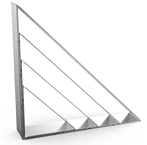 45/90 Degree Triangle Cookie Cutter Set - 5 inch, 4 inch, 3 inch, 2 inch - Half Square Right Angle Triangle Geometric Frame Plaque Cookie Cutters Shapes Molds - Stainless Steel