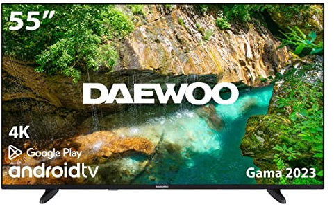 Daewoo Televisor 55DM62UA 55 Android 11 WiFi Bluetooth 4K HDR E Negro