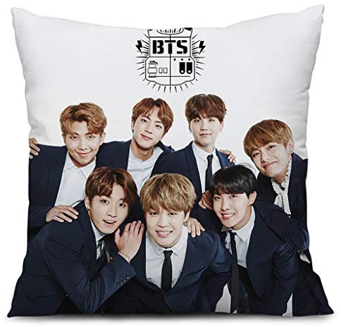 BTS Merchandise Kpop BTS Charakter Foto Digital Doppelseitiger Druck Kissen Weiche Dekoration Samt Weich Dekorativ S 45 cm x 45 cm