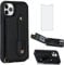Asuwish Phone Case for iPhone 11 Pro Max 6.5 Wallet Cover with Screen Protector and RFID Blocking Card Holder Crossbody Strap Lanyard Leather Cell iPhone11 11pro Promax i XI Plus Women Men Black