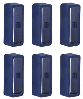 6 Pièces Boucle de Bracelet de Montre pour Garmin Venu 2S, 18mm Passant Bracelet Montre Silicone pour Garmin Venu 2S (Bleu)