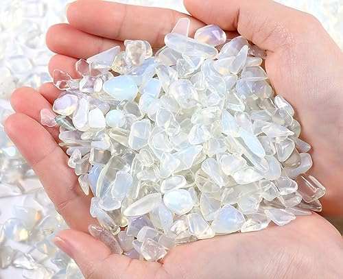 QINJIEJIE Opal Crystal Chips Natural Stone Gravel Bulk Crushed Rocks Pieces
