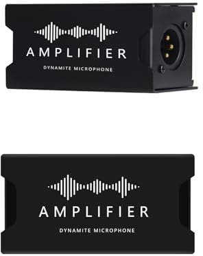 Microphone Preamp Mic Gain XLR Mic Preamplifier Audio Booster Ultra-Clean Gain Dynamic Noise Reduction for Home Studio, Podcasts, Streaming,Recording