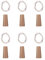 Marstey 6pcs LED Wine Bottle Stopper Lights (2 Meters 20 Lights) snap-on Style Bag (White)