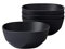 Mepal – Servierschale 4 Stück Silueta – Spülmaschinen- und mikrowellenfest – Salatschüssel – Tapas Teller – Geschirr – 250 ml – Nordic black