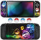 DLseego Funda para Switch OLED,Funda Protectora de TPU Compatible con Switch OLED Model, con 4 Fundas de Agarre para el Pulgar, Absorción de Impactos Anti-arañazos,Bolas de Duende OLED