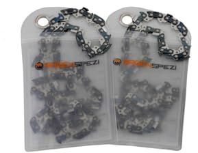 SÄGENSPEZI Set 2x Sägekette 3/8 1,5 mm 56 TG Halbmeißel Kettenkonfigurator Ersatzkette passend für fast alle Kettensägen-Modelle