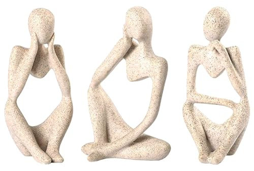 Irayin Denker Skulptur Deko, Abstrakte Kunst Figuren Statuen, Wohnzimmer Deko Modern, Deko Figuren für Wohnzimmer, Büro, Bücherregal, Schlafzimmer - Felsen