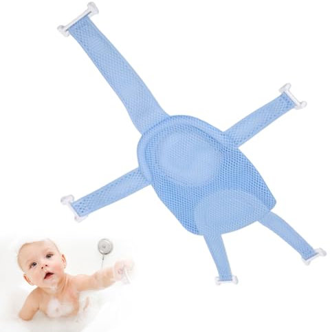 Cojin Bañera Bebe,Red de Baño para Bebés,Red de Soporte para Bañera,Asiento de Baño para Bebé Recién Nacido,Cojín de Baño Recién Nacido,Almohadilla de Suspensión para Baño de Bebé para 0 a 24 Meses,B