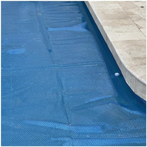 LXLZYXSF Swim Spa/Pool Cover 20 18 16 14 12 10 8 6 Ft, Heat Retaining Blanket for In-Ground And Above-Ground Swimming Pools, Bubble-Side Down, Cuttable (Color : Blue, Size : 14x14ft/427x427cm)
