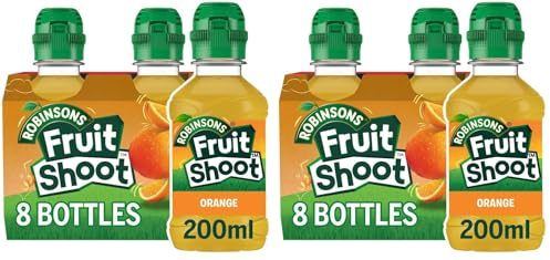 FRUIT SHOOT Fruit Juice, Orange, 8 x 200 ml (Pack of 2)