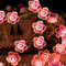 Eledreme lichterkette kirschblüten deko, cherry blossom lichterkette rosa 4m 40 led lichterkette innen batterie, lichterkette frühling deko blüten für Festival, Party, Valentinstag Hochzeit