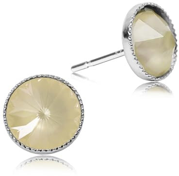 LUISIA 6 mm Ohrstecker Joy mit Kristallen von Swarovski (Matt/Linen/Creme)