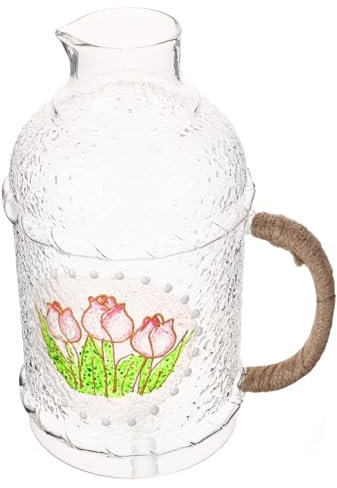 VINTORKY Mit Kaltem Wasser Sangria- Wasser Trinken Teekaraffe Getränkekrug Herdplatte Heißwasserkaraffe Wasserflasche Am Bett Glaskrug Glas Mit Hohem Quarzgehalt