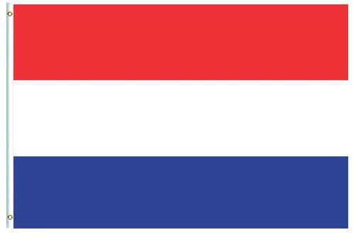 Große Niederland-Flagge, Banner, doppelseitig, mit Messingösen, lebendige Farben und UV-beständig, Holland-Nationalflagge für 2024 Oly Dekorationen, Garten, Straße, Party, Dekoration, Weltkulturtag,
